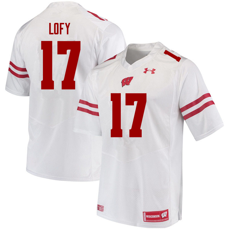 Wisconsin Badgers Men's #17 Max Lofy NCAA Under Armour Authentic White College Stitched Football Jersey HV40K44HN